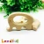 Import EN71 Approved Organic Beech Wood Animal Shape Baby Wooden Teether from China
