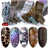 Enke Starry Sky 3D Nail Foils Polish Stickers 10 patterns/ pack Gel Nail Polish Printer Sticker for Nail Art Decoration