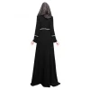 Ethnic Plain Black Abaya Kaftan Long Dubai Islamic Clothing Modern Muslim Dress For Women