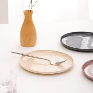European 8inch Nordic Restaurant Glazed Ceramic Porcelain Plate Dinner Sets Dinnerware