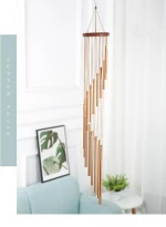 European and American classic solid wood aluminum tube creative metal wind bell hanging decoration home deco craft gift
