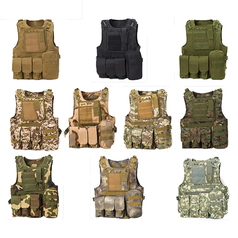 Excellent Quality molle system tactical military army combat gear camo hunting vest airsoft tactical vest with pouches