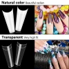 Extra long artificial natural clear acrylic nail tips 500 pcs artificial fingernails false fake gel nail stick on fingernail