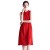 Import factory direct elegant summer stylish red casual 100% real silk sleeveless women dress from China