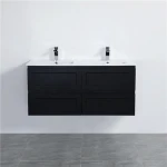 Factory Directly Modern Hotel Hanging Waterproof Mirror Wash Basin Vanity Pvc Bathroom Cabinet