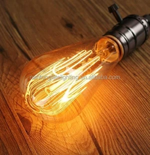 Factory hotsale ST64 Vintage Edison Bulb incandescent E26 E27 40 watt edison bulb