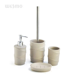 Factory made housewhole polyresin bathroom accessories set home hotel decoration