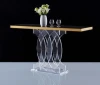 Factory Personalized Modern Design Living Room Hallway Corner Clear Acrylic Console Table