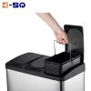 Factory Price Wholesale Stainless Steel Pedal Bin Step Rubbish Garbage Storage Dust Waste Stainless Steel Bin Trash Can D45L
