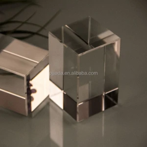 Factory supplies Clear raw blank CUSTOM SIZE K9 crystal glass blocks and cube for 3D laser etching engraved paperweight
