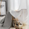 Factory Supply silk soft and warmful yarns white tulle window curtain fabric with pleat or rings