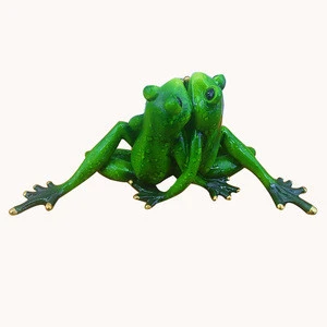 Fairy Garden Animal Custom Polyresin Cute Fitness Frogs Garden Statue