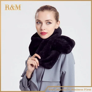 Famous brand women faux Rabbit Fur Neckerchief Winter Warm Fur Scarves