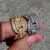 Import Fashion Diamond Ring Iced Out Cz Gold Cuban Chain Ring Jewelry Luxury High End Classic Couple Rings from China