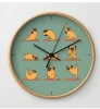 Fashion home decoration solid wood material wooden wall clock