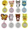 Fashion lovely cartoon animal design scalable soft rubber nurse pocket watches ladies women doctor smile Medical watches