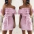 Import Fashion Pink Off Shoulder Stripe Short Women Party Dress Casual from China