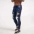 Import Fashion street style pants jeans striped panel men denim trousers super skinny ripped jeans from China