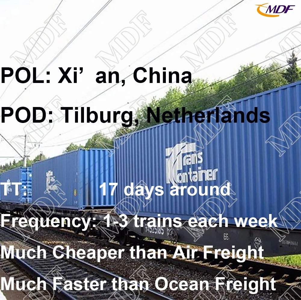 Fast Railway Train Freight Forwarder Shipping to Tilburg Netherlans Europe from China