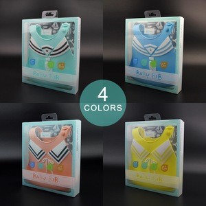 FDA approved  High Quality Baby bandana bibs Silicone Waterproof  Baby Bibs Gift Box Package