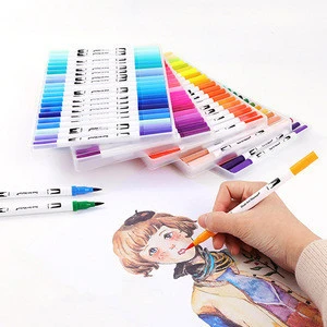 Fineliner Drawing Painting Watercolor alcohol  Art Marker Dual Tip Brush Marker Pen set
