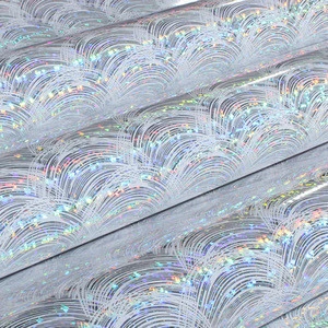 Fish Scale glittering pattern best selling decorative glitter 3d wallpaper 3D holographic laser treatment film