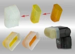 Flash diffuser with color gel attachment