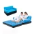 Import Flocked PVC Air Bed Double Sofa Inflatable Relaxation Air Mattress Bed from China