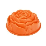 Flower Shape Silicone Cake Bread Pie Flan Tart Molds Large Round Sunflower Chrysanthemum Rose Shape Non-Stick Baking Trays DIY