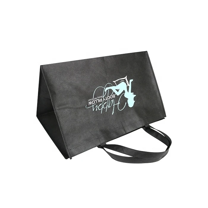 Folding Large Tote Bag Custom Logo Non-Woven Handle Bag For Shopping
