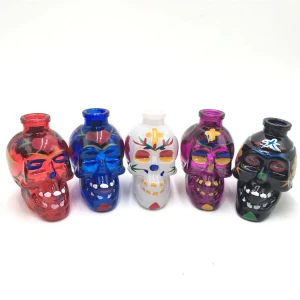 For Halloween Optional Colour Skulls Shape Water Glass Smoking Pipe