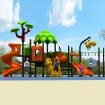 Forest style kds outdoor playground equipment plastic playsets morden children park toys