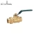 Forged NPT full-bore brass ball valve with stainless steel body handle ball valve