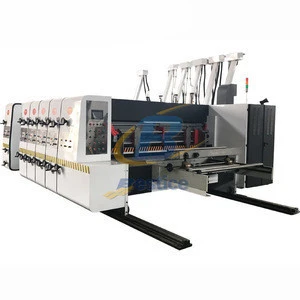 four colours printing slotting die cutting machine for 3 layer corrugated board