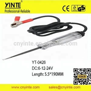 free sample china factory YT-0326 best sale6-12-24V Automotive Circuit Tester, Car Battery Tester/Car Electrical Circuit Tester,