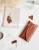 Import French minimalist DIY pencil case material kits PU leather DIY pen bag stylish envelope bag one-piece clipping pocket pen case from China