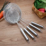 Frying and Cooking Stainless Steel Spider Strainer Large metal Wire Skimmer with Long Handle