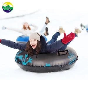 Funny! Winter PVC Wholesale Inflatable Plastic winter products sled toys custom towable sledding equipment Sledge Snow Tube Sled