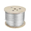 Galvanized steel wire rope towing cable in wooden reel