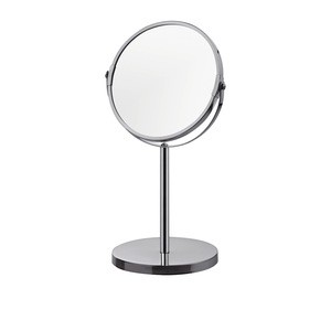 Girls bathroom double face 360 degree rotate 1x 2x magnify stand up table makeup mirror