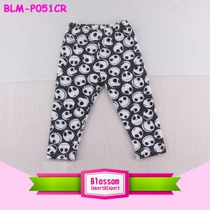 Girls Harem Pants Trousers Wholesale Monogrammed Children&#039;s Soft Cotton Flare Little Girls PP Ruffle Pants