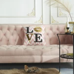 Gold Foil Print Throw Pillow Covers Modern Decorative Soft cushion Covers