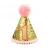 Import Gold Glitter  Blue/Pink 1st Birthday Boy/Girl Cone Party Hat with Pom Poms Toddler Birthday Party Supplies from China