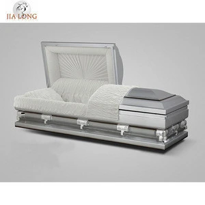 Good price lilac shaded antique white finish ataudes funeral coffin supplies
