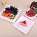 Good quality guaranteed custom white square dinner plates disposable tableware sugarcane square plate