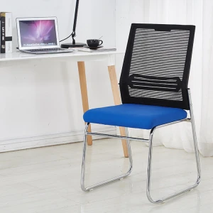 Good quality office portable comfort breathable mesh armless student training conference stackable visitor chair