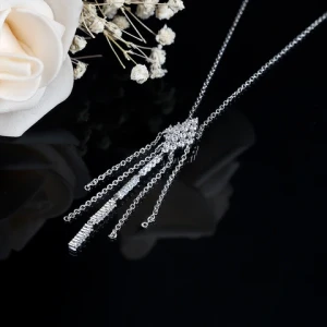 Grace Jewelry Luxury Tassel Women 925 Sterling Silver Custom Necklace Fashion Jewelry Pendants Charms