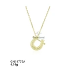 Grace Jewelry Simple Design without Gemstone Lock Letter Shape Sterling Silver Gold Plated Custom Women Chain Necklace