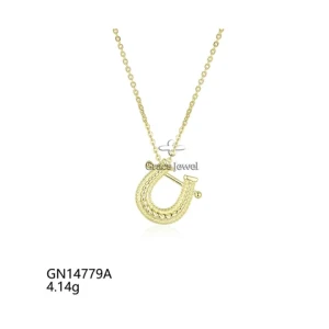 Grace Jewelry Simple Design without Gemstone Lock Letter Shape Sterling Silver Gold Plated Custom Women Chain Necklace