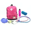 Gril type tennis play set tennis play bagpack set includes 1 pink backpack ,2tennis racket ,1bottle,1 towel,1 traning set